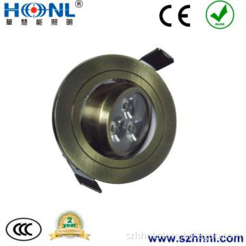 3x1w led downlight cooper surface color